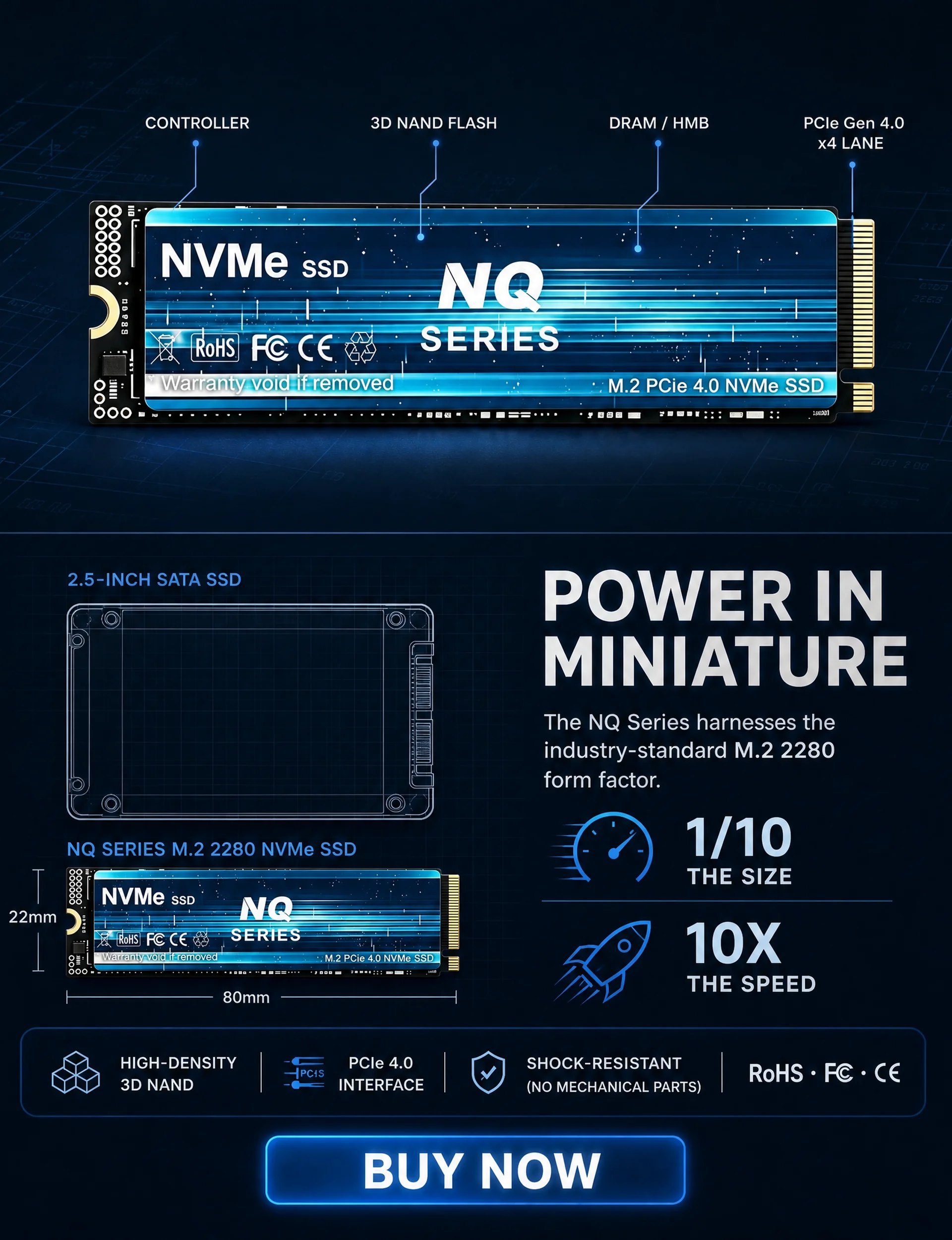 Internal Drive NQ Series NVMe  - M.2 Nvme 4Tb Pcie 4.0 Ssd review and price